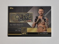 2016 Topps UFC Top of the Class CM Punk Auto TOTC Autograph Card #TCA-CMP