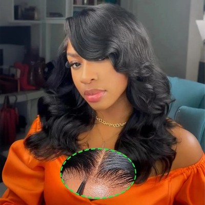 Wear and Go Glueless Wig Human Hair Pre Plucked Pre Cut 4x4 Lace  Body Wave wig