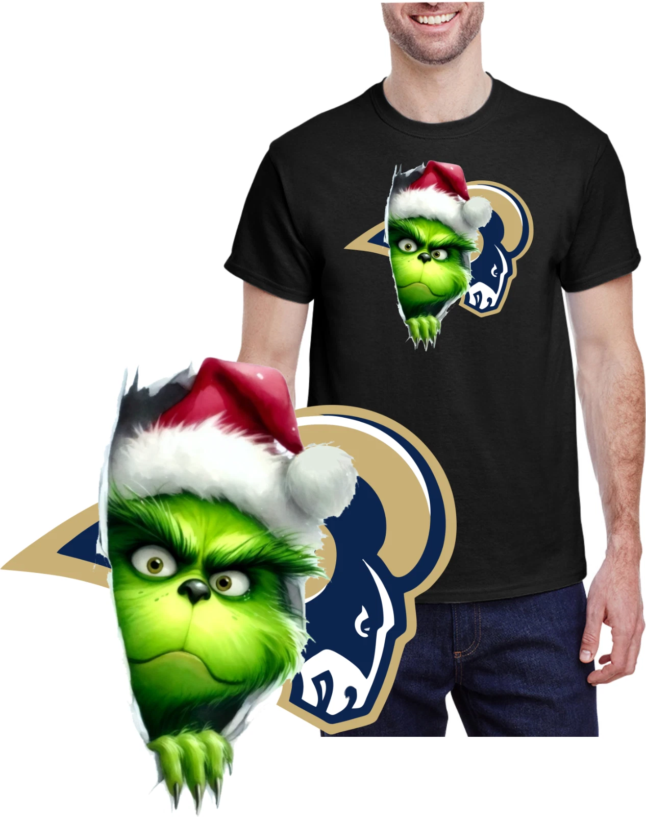 New / LA Rams funny character Tee / Wicking T-Shirt