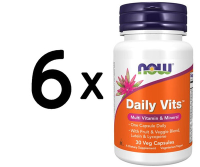 6 x NOW Foods Daily Vits - 30 vcaps (227,72 EUR/kg)