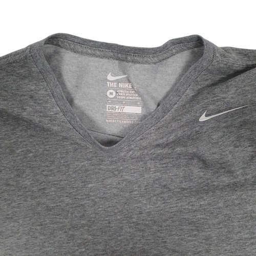 NIKE T-shirt maglietta grigia manica lunga misto cotone uomo M - Foto 3 di 5