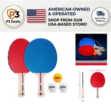 Franklin 2 Player Ping Pong Paddle Set with Balls - Table Tennis Kit
