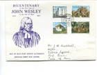Isle of Man 1977 John Wesley FDC cancelled Port Erin