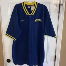 Vintage 90s Nike Michigan Wolverines Retro Basketball Warmup Jersey Size 2XL