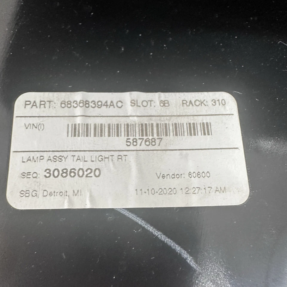 LUZ TRASERA DERECHA CONDUCTOR LUZ LUZ PARA JEEP GRAND CHEROKEE 2018-2022 OEM Foto 4 de 4