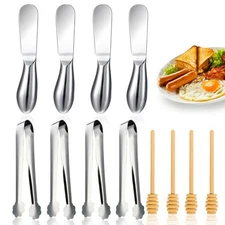Spreader Knife Set 12 Pcs Multipurpose Cheese Butter Mini Serving Tongs