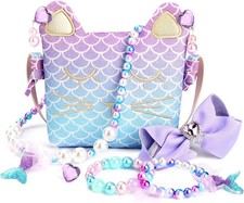 mibasies Purse for Little Girls Dress Up Jewelry Pretend Play Kids Accessories M