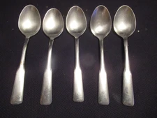 5-Wm A Rogers Oneida Ltd FRIENDSHIP PATTERN Stainless Flatware Oval Soup Spoons
