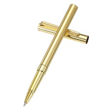 Luxury Metal Rollerball Pen, 0.5mm Black Ink for Men, Gold Tone