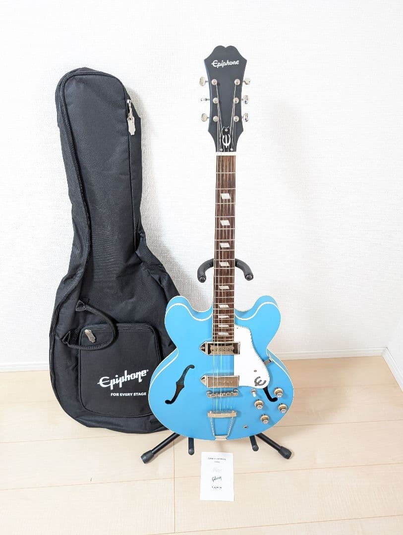 Epiphone Casino Electric Guitar Worn Blue Denim Tested Working