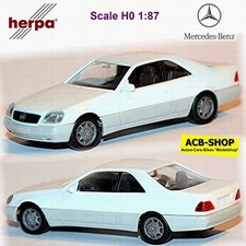 Mercedes Benz 600 Sec Coupe 1992-93 C 140 Weiss White 1:87 Herpa