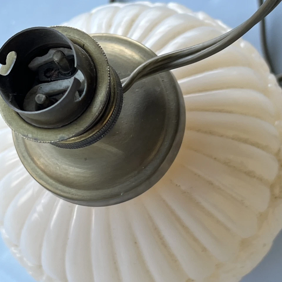 Pied de lampe en opaline Art Nouveau Art Deco Vase - Photo 4/4