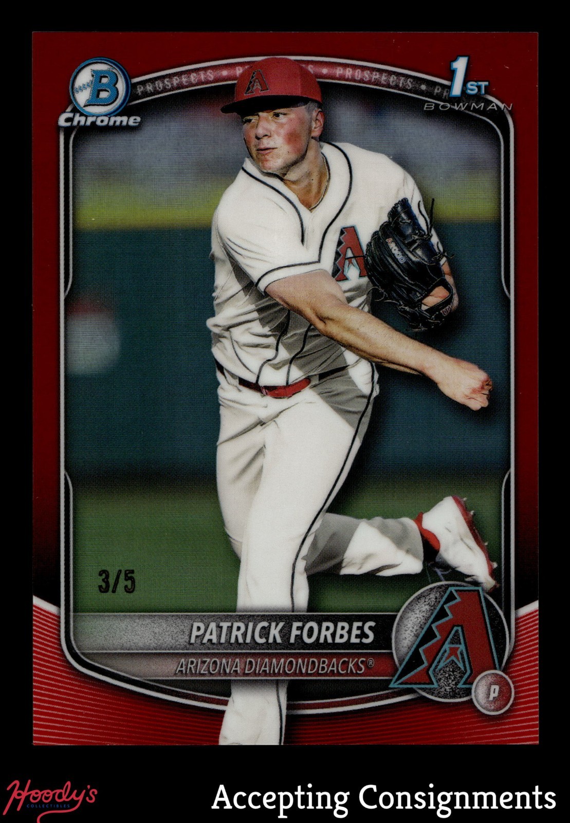 2025 Bowman Chrome Draft Red Refractor #BDC89 Patrick Forbes 3/5 ROOKIE 1st