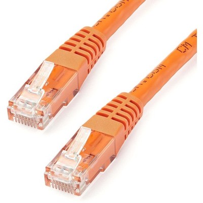 StarTech 25 ft Orange Molded RJ45 UTP Gigabit Cat6 Patch Cable