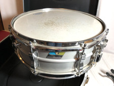 Ludwig No. 404 Acrolite 5x14" 8-Lug Aluminum Snare Drum W/Stand, Case, Music Bks