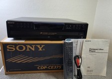 Sony CDP-CE375 5-Disc CD Changer In Orig Box W Remote and Manual Great Condition