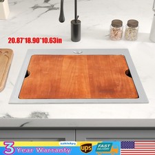 17 19 8.6 inch Stainless Steel Sink Kitchen Sink Workstation with Cutting Board