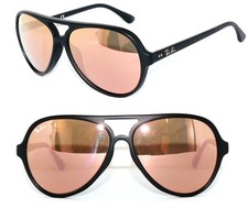 OCCHIALI DA SOLE RAY BAN NERO ROSA SPECCHIO RB 4125 CATS 4376 OCCHIALI 4162 L PILOT