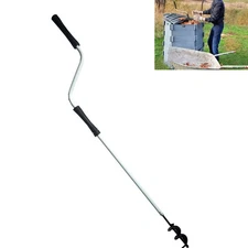 Compost Aerator, 110CM Length Compost Turner Iron Composting - Manual Turners...