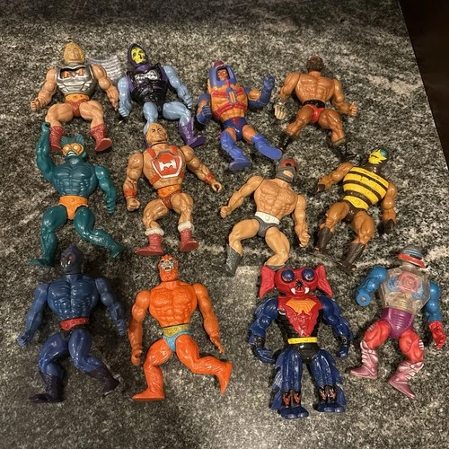 MOTU 1980s Action Figure Lot Of 12 Vintage Masters Of The Universe FOR PARTS**