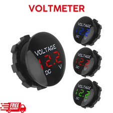 12v-24v Car Marine Motorcycle Led Digital Volt Meter Voltage Battery Gauge