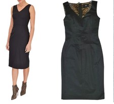 DOLCE & GABBANA ~ New black bodycon Dress  ~ sz: M ; 42 ~ AUTHENTIC D&G