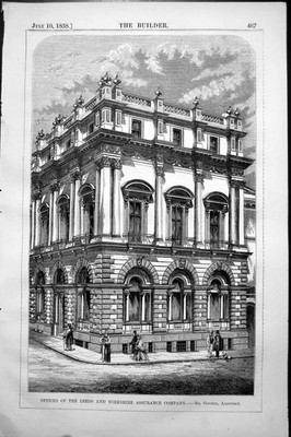 Alte Büros Leeds Yorkshire Assurance Company Gingell Architekt 1858 viktorianisch