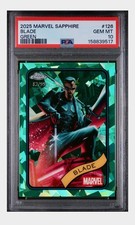 2025 Topps Chrome Marvel Sapphire #126 Blade Green /99 - PSA 10 🔥 POP 2