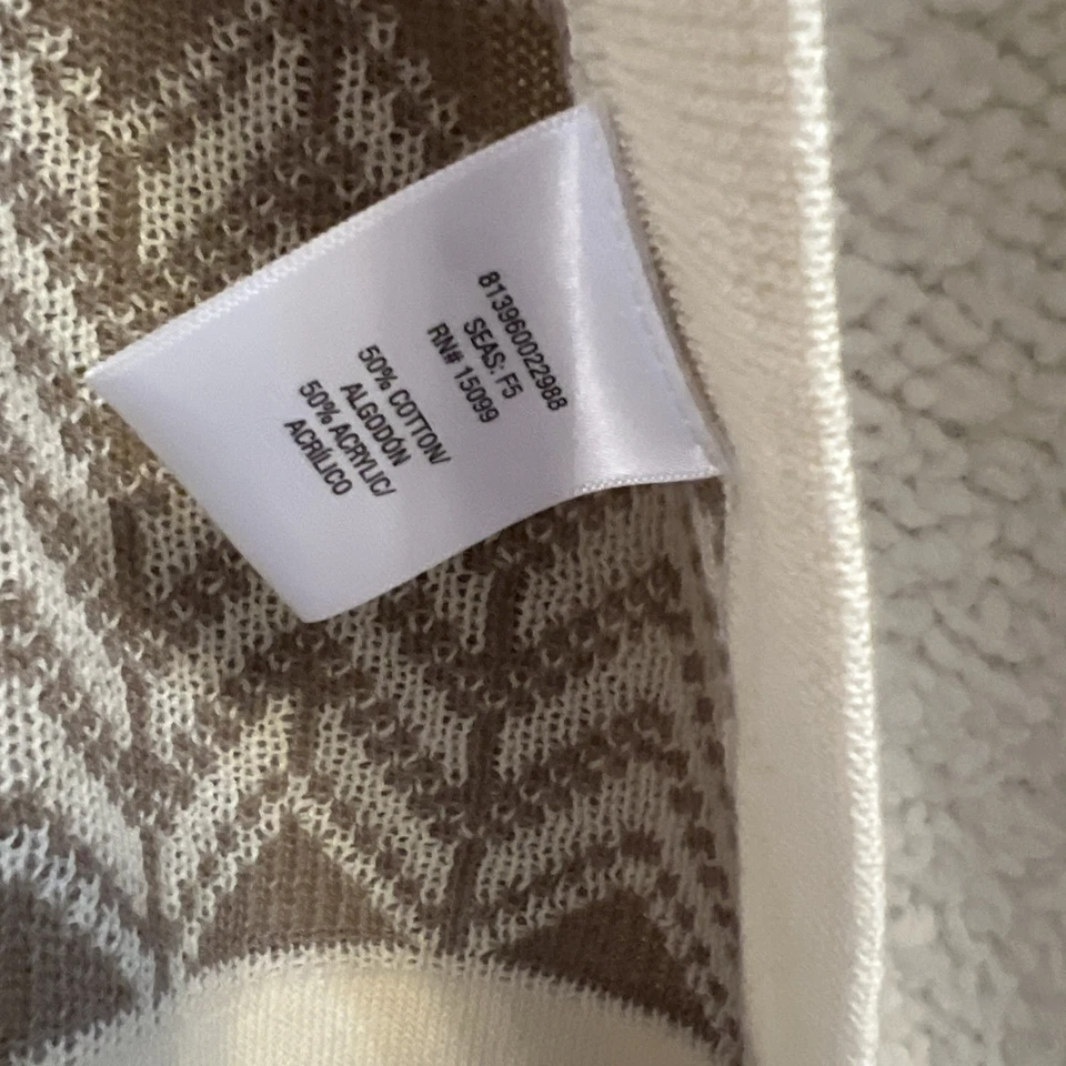 Bongo Suéter Capa Mujer Grande Marrón Rosa Rayas Cuadrado De Colección Años 90 Boho Playa Foto 4 de 4