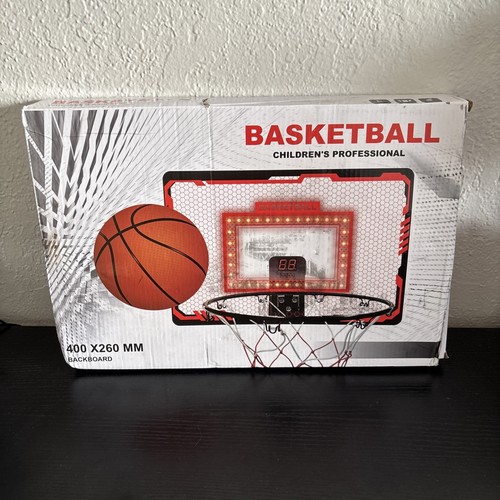 over-the-door mini basketball hoop set with an electronic scoreboard - Untested