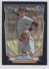 2014 Bowman Draft Chrome Black Wave Refractor Brian Schales #CDP103 2f0