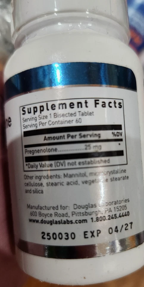 Douglas Laboratories Pregnenolona (25 mg) - 60 COMPRIMIDOS Foto 3 de 4