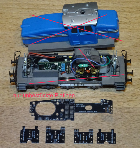 Lokplatine für  "Maerklin_DGH500_V01"  3078 / 3080 / Digitalumbau mit Loksound | Zustand: Neu