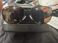 Ferragamo Shiny Ruthenium Aviator Sunglasses - SF157S 069 - Italy