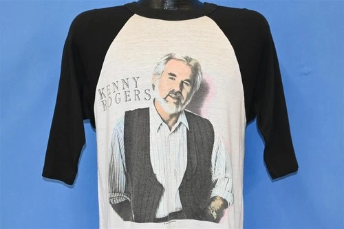 80s KENNY ROGERS 86 TOUR COUNTRY MUSIC RAGLAN 3/4 SL 1980s vintage concert t-shirt, vintage, size XL, single stitch, B+ condition