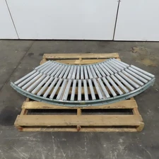 Hytrol 90° Curve Gravity Roller Conveyor Section 21-3/4" BF 65" Long