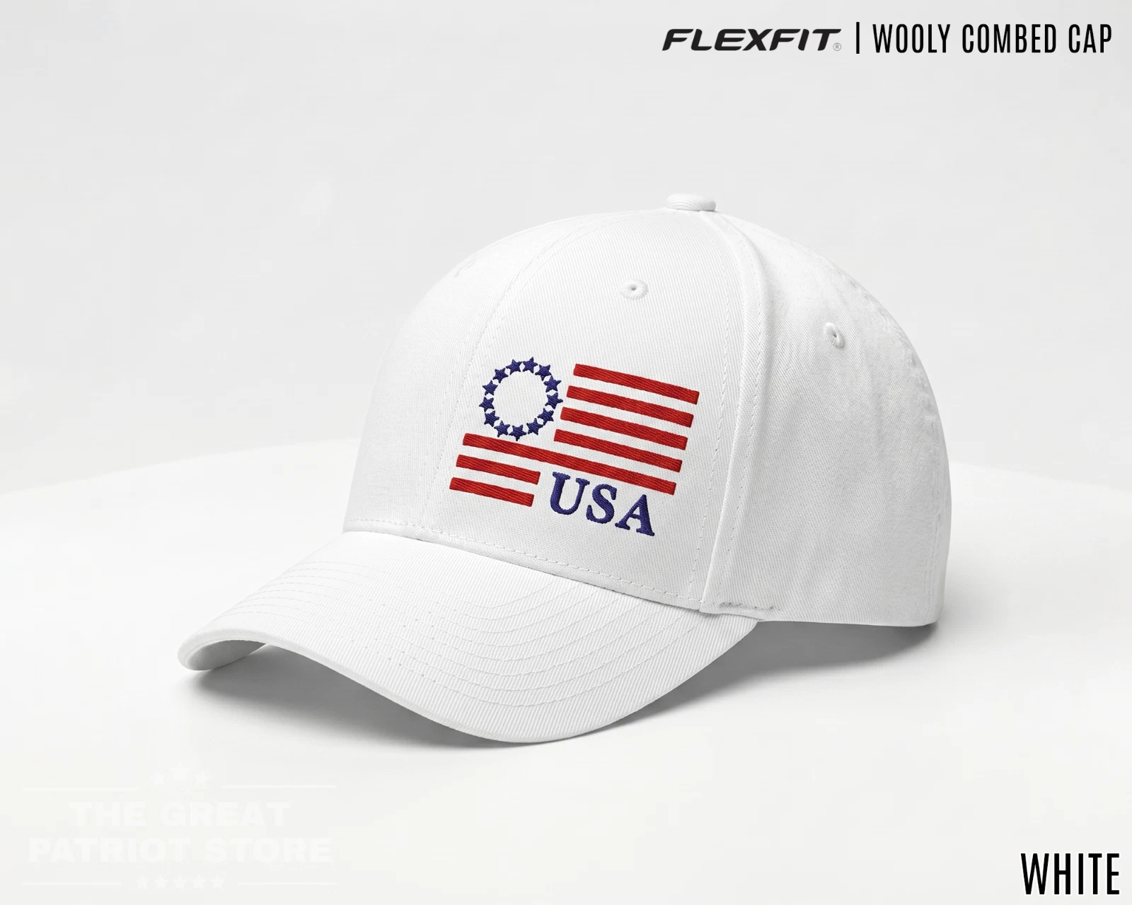 Betsy Ross Flag USA 1776 Hat, Flex fit Fourth of July Cap for Men Women