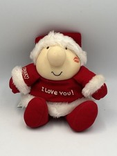 VTG American Greetings Ziggy Jolly Holidays Plush Toy Santa Christmas 1988 8"