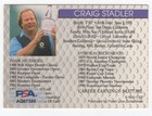 CRAIG STADLER Signed 1993 Finish Line Trading Card PSA/DNA PGA — photo 2