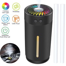 300ml Mini Ultrasonic USB Humidifier W/7 Colors LED Light Dual Mist Modes T6S9