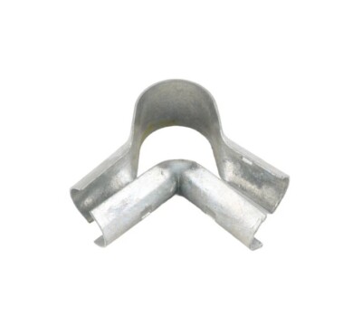 Chain Link 2 1/2'' (2 3/8'' OD) Post x 1 5/8'' Rail Steel Corner Line Clamp (4 Pk)