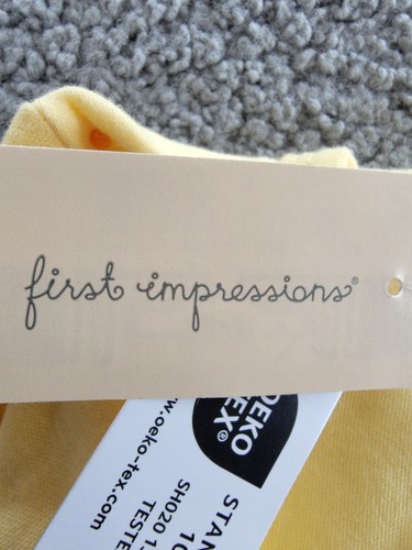 First Impressions Button Cardigan Unisex 3-6Mos Yellow Light Solid Long Sleeve - Picture 14 of 15