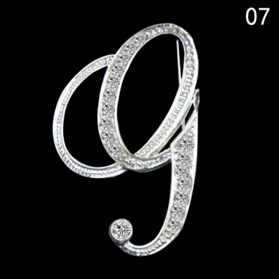 Women Luxury Letter Brooch Pins In Gold Color Rhinestones Crystal English Alphabet Metal Pins Cute Jewelry Accessories Gift Buy Cheaply On