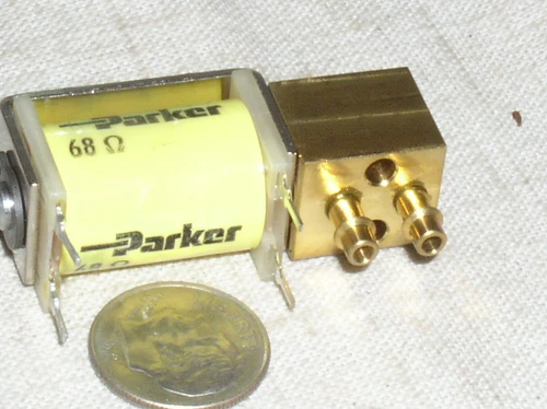 NOS PARKER HANNIFIN 991-000006-008 5/64" PNEUMATIC NC SOLENOID VALVE 12V DC USA