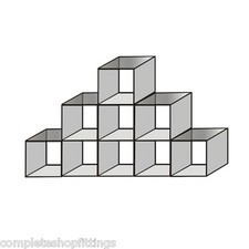 New Toughen Glass Cube Display Set Counter Top or Free standing Retail Displays 