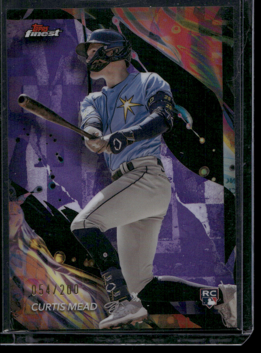 CURTIS MEAD 2024 Topps Finest UNCOMMON PURPLE REFRACTOR RC 054/200 Rays #188