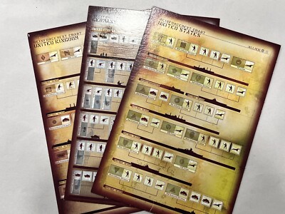 Axis & Allies D-day Board Game By Larry Harris 3 Reinforcement Chart Piece Parts