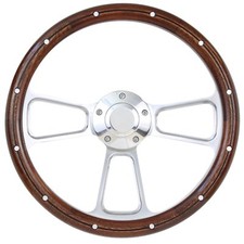 Ford F1 F100 F150 F250 Pick Up Truck Wood Billet Steering Wheel Boss Kit