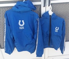 Indianapolis COLTS Reversibl Jacket Youth S M L XL 4/5 6/7 3 Season NEW full zip