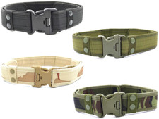 Outdoor Tactical Belt Adjustable Buckle Black/Tan/Green/Camo colors Waist Belt
